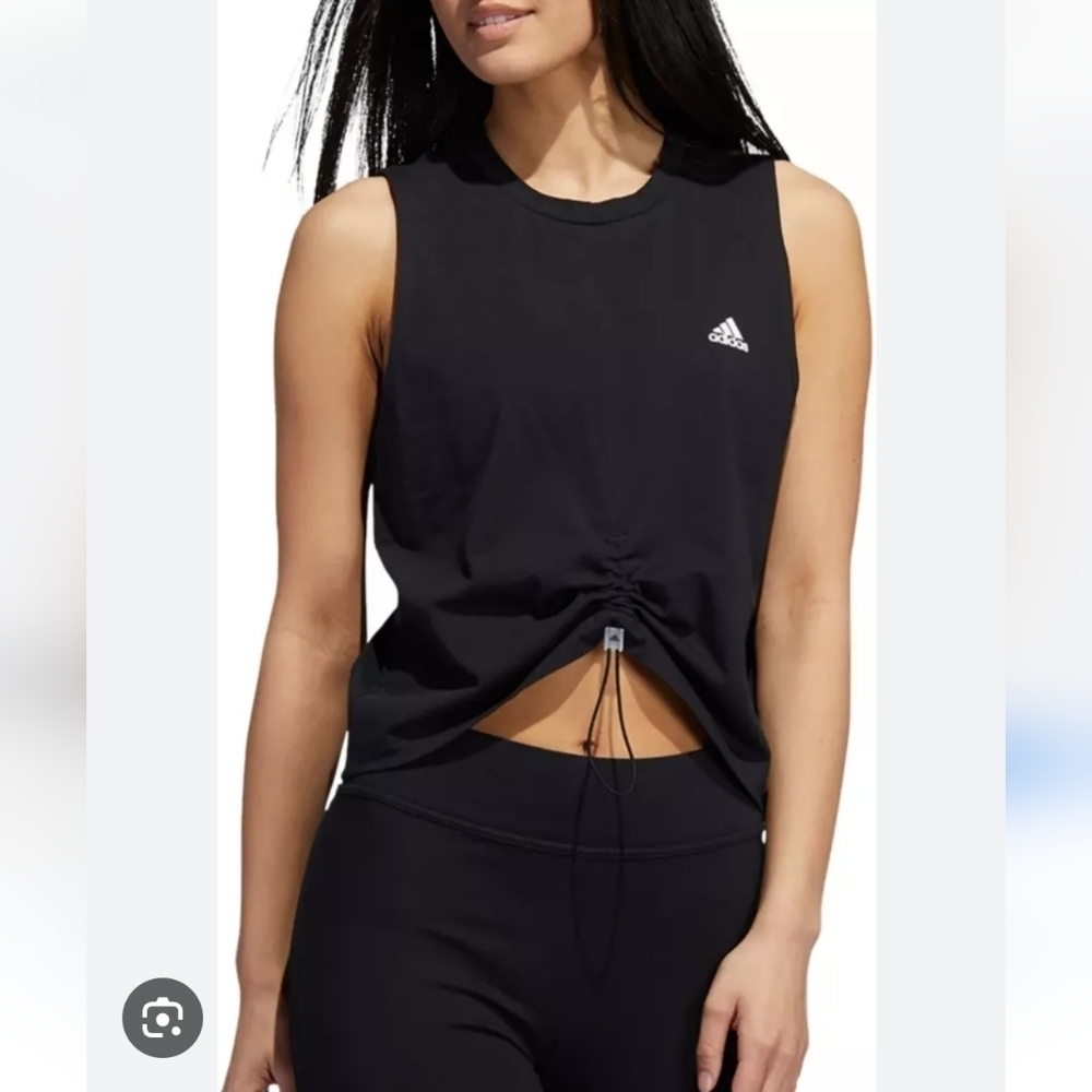 Womens Adidas Cotton Cinched Crop Tank Size Small